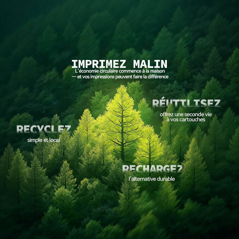 Économie circulaire : Réutiliser, Recycler, Recharger — les 3 secrets d’une impression vraiment verte 