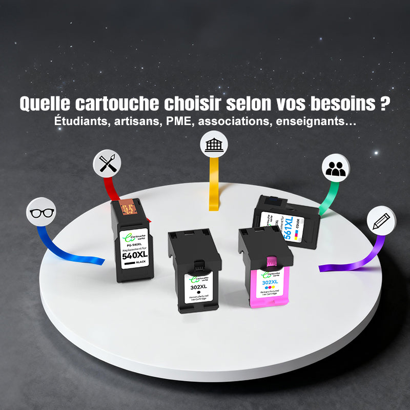 🎯 Quelle cartouche choisir selon vos besoins ? Étudiants, artisans, PME, associations, enseignants…