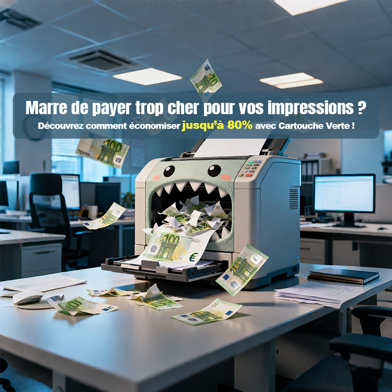 Marre de payer trop cher pour vos impressions ? Découvrez comment économiser jusqu’à 80% avec Cartouche Verte !