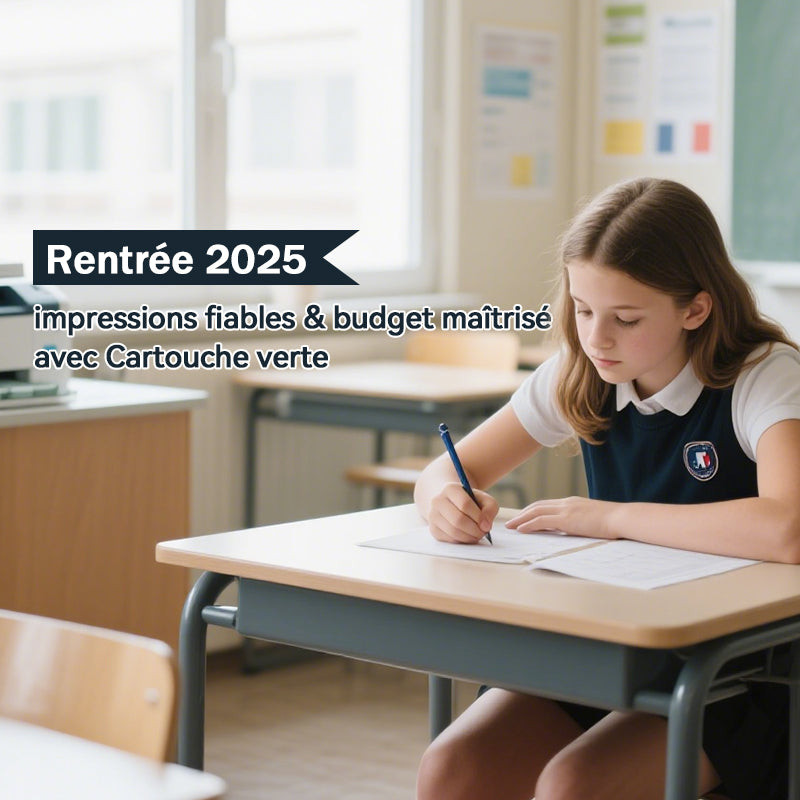 🖨️ Rentrée 2025 : impressions fiables & budget maîtrisé avec Cartouche verte
