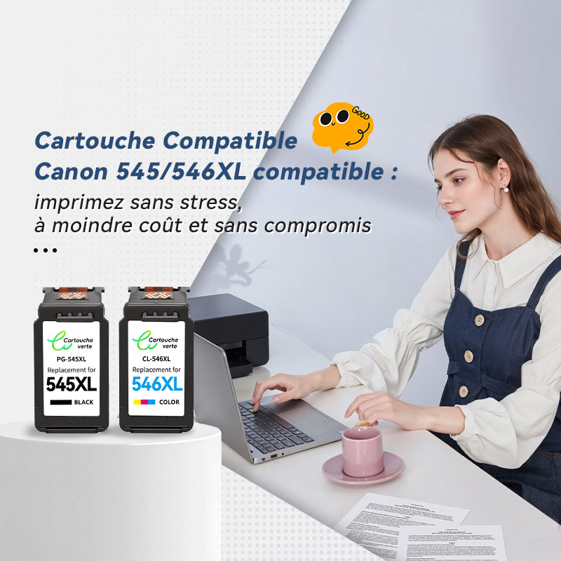 🖨️ Cartouche Compatible Canon 545/546XL compatible : imprimez sans stress, à moindre coût et sans compromis
