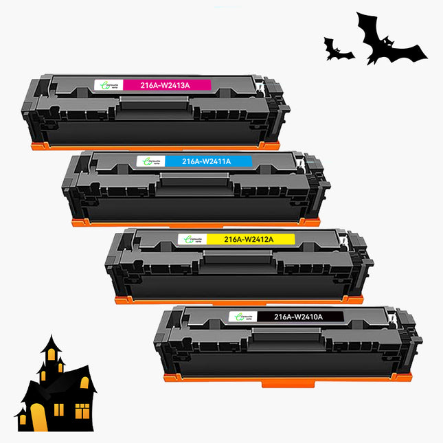 HP 216A (W2410A / W2411A / W2412A / W2413A) Compatible Toner - 4 Colors (Standard Size) | Green Cartridge
