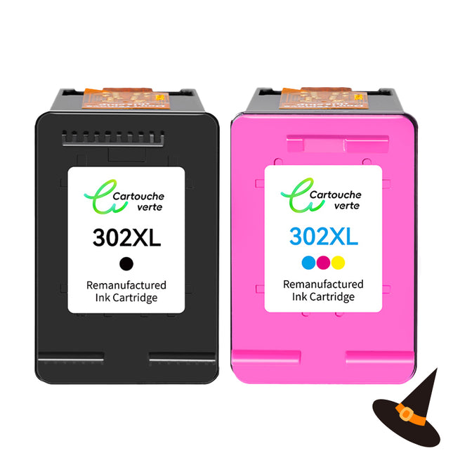 HP 302XL Compatible Ink Cartridge | Recycled and Eco-Friendly - Ink Level Indicator - XL Size