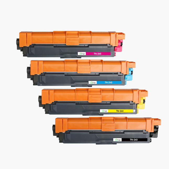 BROTHER TN-243 Compatible Toner-4 COULEURS(grande capacité)|Cartouche verte