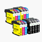 BROTHER LC-123 Cartouche d'encre compatible （Noir/Couleur）| Recyclée et écologique-Indication niveau d encre - Format XL