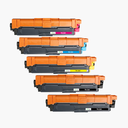 BROTHER TN-243 Compatible Toner-4 COULEURS(grande capacité)|Cartouche verte