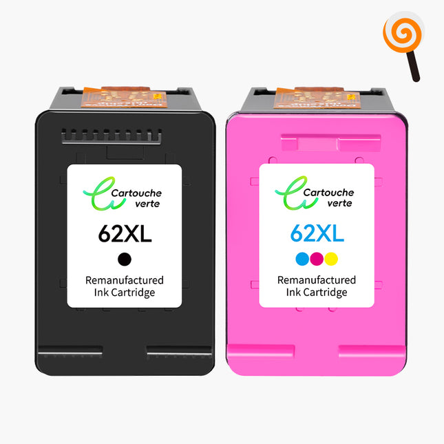 Cartouche HP 62XL Compatible | Indication niveau d encre - Grande Capacité | Haute performance
