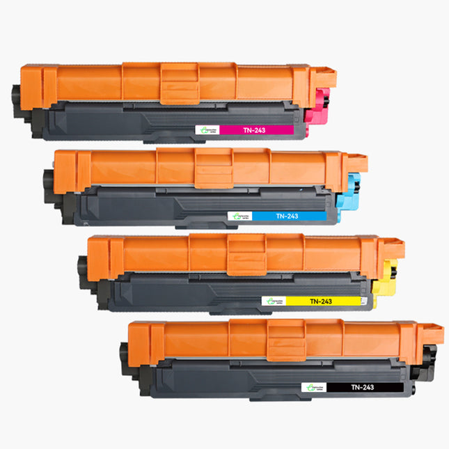 BROTHER TN-243 Compatible Toner-4 COULEURS(grande capacité)|Cartouche verte