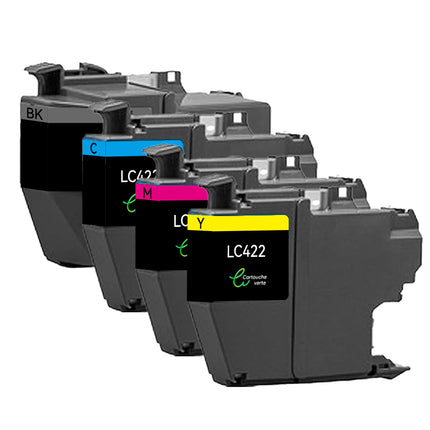 BROTHER LC3213 Compatible Ink Cartridge (Black/Color) | Recycled and Eco-Friendly - Ink Level Indicator - XL Size