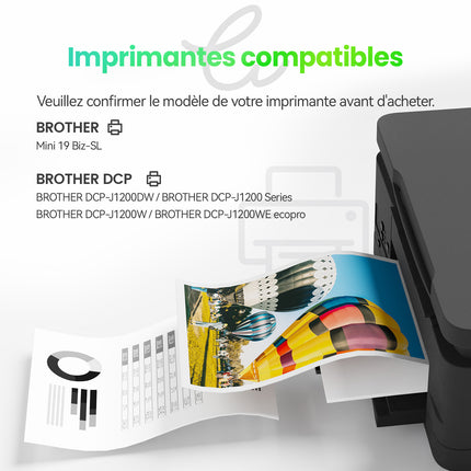 BROTHER LC424 compatibele inktcartridge (zwart/kleur) | Gerecycled en ecologisch - Inktniveau-indicator - XL-formaat