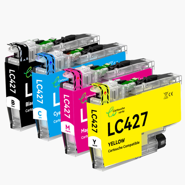 BROTHER LC427 Compatible Ink Cartridge (Black/Color) | Recycled and Eco-Friendly - Ink Level Indicator - XL Size