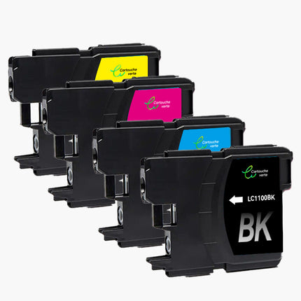BROTHER LC980/1100 Compatible Ink Cartridge - 4 Colors | Recycled and Eco-Friendly