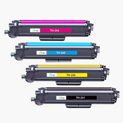 BROTHER TN - 241/TN - 245 TN241/TN245 Compatible Toner - 4 Couleurs - Format Standard | Cartouche verte - Cartouche verte