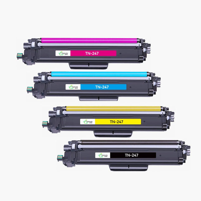 BROTHER TN - 247 /TN247 Compatible Toner - 4 Couleurs（Format Standard) | Cartouche verte - Cartouche verte