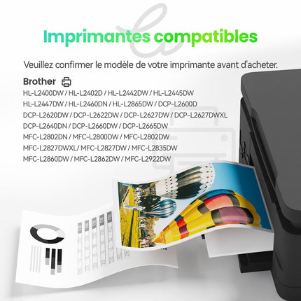 BROTHER TN - 2510 Compatible Toner - Noir (Format Standard) | Cartouche verte - Cartouche verte
