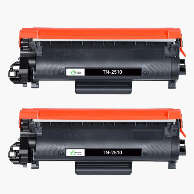 BROTHER TN - 2510 Compatible Toner - Noir (Format Standard) | Cartouche verte - Cartouche verte