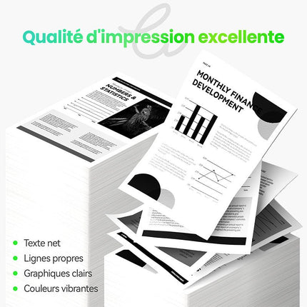 CANON PG - 512XL/CL - 513XL Cartouche d'encre compatible （Noir/Couleur）| Recyclée et écologique - Indication niveau d encre - Format XL - Cartouche verte