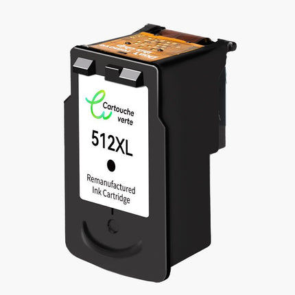 CANON PG - 512XL/CL - 513XL Cartouche d'encre compatible （Noir/Couleur）| Recyclée et écologique - Indication niveau d encre - Format XL - Cartouche verte