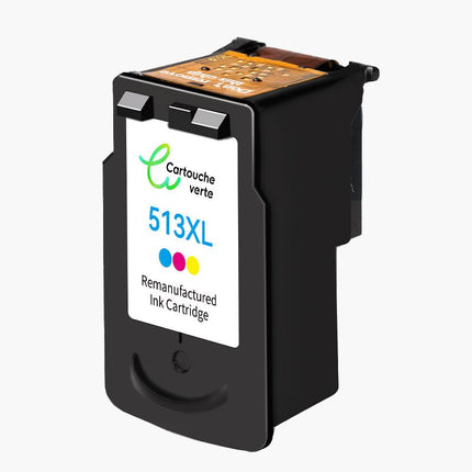 CANON PG - 512XL/CL - 513XL Cartouche d'encre compatible （Noir/Couleur）| Recyclée et écologique - Indication niveau d encre - Format XL - Cartouche verte