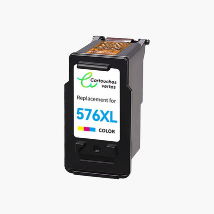 CANON PG - 575XL/CL - 576XL Cartouche d'encre compatible （Noir/Couleur）| Recyclée et écologique - Indication niveau d encre - Format XL - Cartouche verte