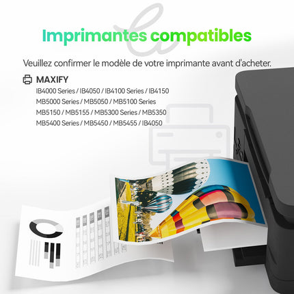 CANON PGI - 2500XL Cartouche d'encre compatible - 4 Couleurs | Recyclée et écologique - Format XL - Cartouche verte