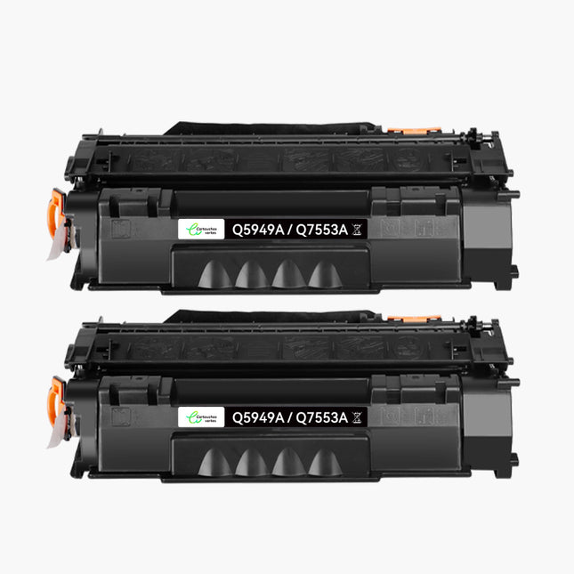 HP 49A/53A/Q5949A/Q7553 - Tambour Recyclé 49A/53A/Q5949A/Q7553A  - Compatible HP/CANON Noir (grande capacité)|Cartouche verte(草稿) - Cartouche verte