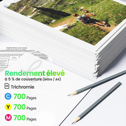 EPSON 26XL Cartouche d'encre compatible - 4 Couleurs | Recyclée et écologique - Format XL - Cartouche verte