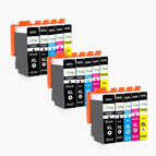 6 Black, 3 Cyan, 3 Magenta, 3 Yellow