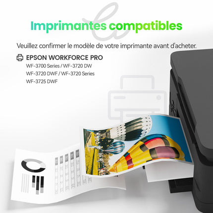 EPSON 34XL Cartouche d'encre compatible - 4 Couleurs | Recyclée et écologique - Format XL - Cartouche verte