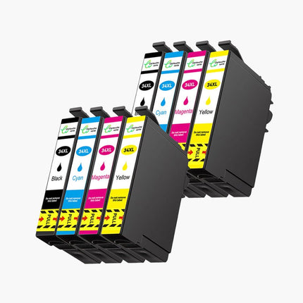 EPSON 34XL Cartouche d'encre compatible - 4 Couleurs | Recyclée et écologique - Format XL - Cartouche verte