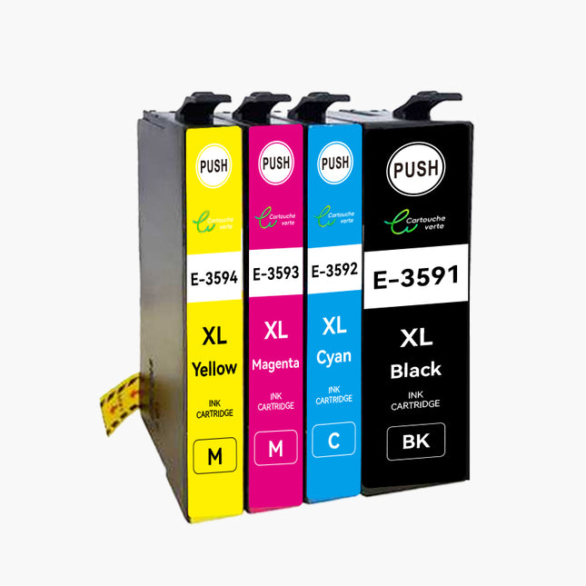 EPSON 35XL Compatible Ink Cartridge - 4 Colors | Recycled and Eco-Friendly - XL Size