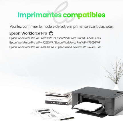 EPSON 35XL Cartouche d'encre compatible - 4 Couleurs | Recyclée et écologique - Format XL