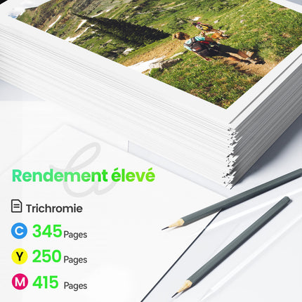 EPSON T0715XL Cartouche d'encre Compatible - 4 Couleurs | Recyclée et écologique - Format XL - Cartouche verte
