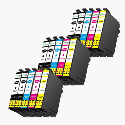 EPSON T1285XL Cartouche d'encre Compatible - 4 Couleurs | Recyclée et écologique - Format XL - Cartouche verte