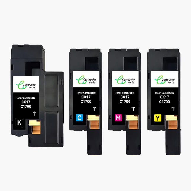 Epson Aculaser C1700 / CX17 C1700 Compatible Toner - 4 COLORS (Standard Format) | Green Cartridge