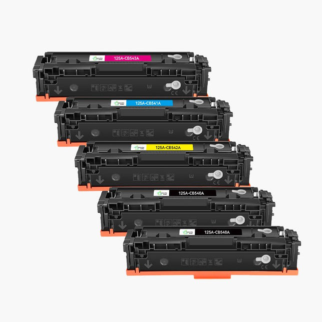 HP 125A (CB540A / CB541A / CB542A / CB543A) - Compatible Toner - 4 Couleurs (Format Standard) | Cartouche verte - Cartouche verte
