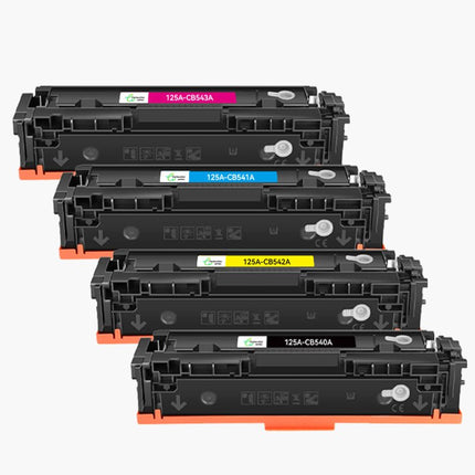 HP 125A (CB540A / CB541A / CB542A / CB543A) - Compatible Toner - 4 Couleurs (Format Standard) | Cartouche verte - Cartouche verte