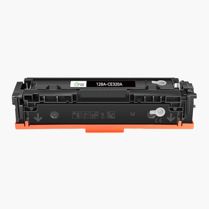 HP 128A (CE320A / CE321A / CE322A / CE323A) - Compatible Toner - 4 Couleurs (Format Standard) | Cartouche verte - Cartouche verte