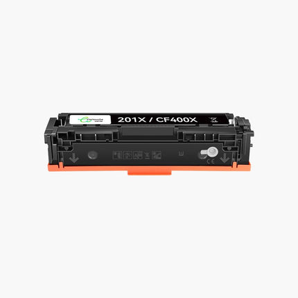 HP 201X (CF400X) Compatible Toner - 4 Couleurs（Format Standard) | Cartouche verte - Cartouche verte