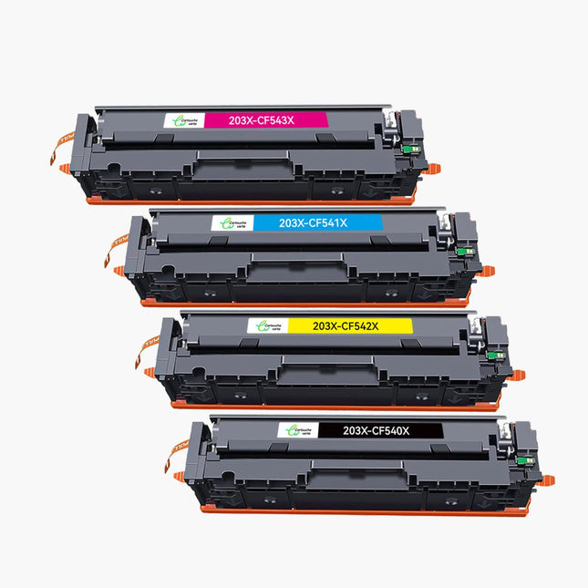 HP 203X(CF540X / CF541X / CF542X / CF543X) Compatible Toner - 4 Couleurs - Format XL | Cartouche verte - Cartouche verte