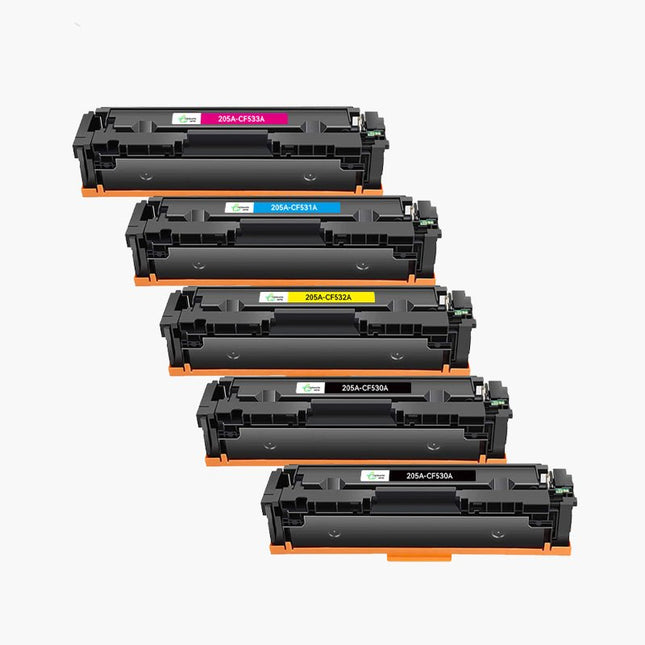 HP 205A (CF530A / CF531A / CF532A / CF533A) Compatible Toner - 4 Couleurs - Format XL | Cartouche verte - Cartouche verte