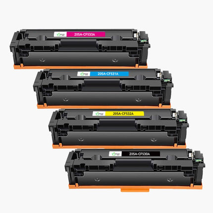 HP 205A (CF530A / CF531A / CF532A / CF533A) Compatible Toner - 4 Couleurs - Format XL | Cartouche verte - Cartouche verte