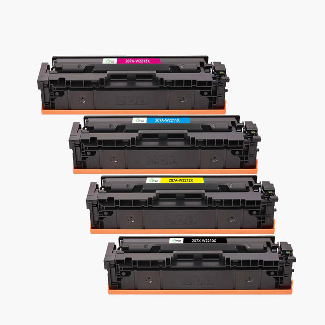 HP 207X (W2210X / W2211X / W2212X / W2213X) Compatible Toner - 4 Couleurs - Format XL | Cartouche verte - Cartouche verte