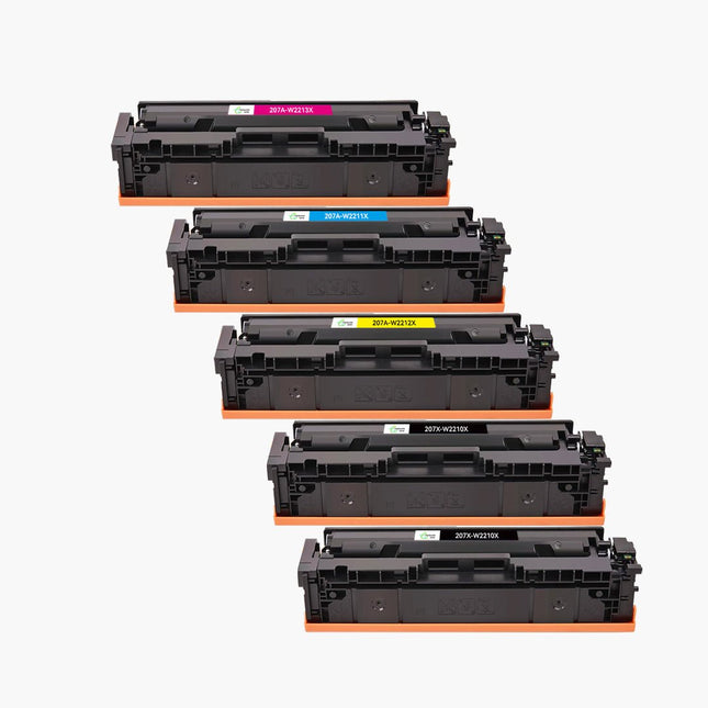 HP 207X (W2210X / W2211X / W2212X / W2213X) Compatible Toner - 4 Couleurs - Format XL | Cartouche verte - Cartouche verte