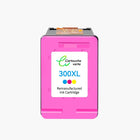 HP 300XL Cartouche d'encre compatible Noir et Couleur | Recyclée et écologique - Indication niveau d encre - Format XL - Cartouche verte