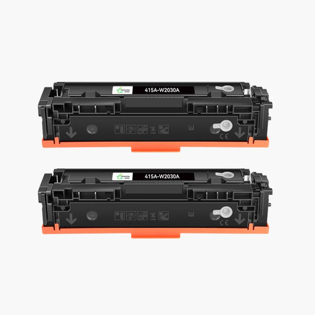 HP 415A (W2030A / W2031A / W2032A / W2033A) - Compatible Toner - 4 Couleurs (Format Standard) | Cartouche verte - Cartouche verte