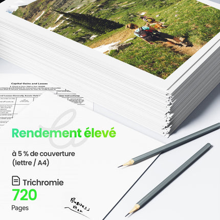 HP 78/15XL Cartouche d'encre compatible （Noir et Couleur ）| Recyclée et écologique - Indication niveau d encre - Format XL - Cartouche verte