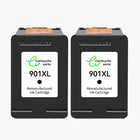 HP 901XL Cartouche d'encre compatible（Noir et Couleur）| Recyclée et écologique - Indication niveau d encre - Format XL - Cartouche verte
