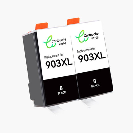 HP 903XL Cartouche d'encre compatible - 4 Couleurs | Recyclée et écologique - Format XL - Cartouche verte