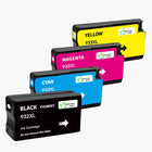 HP 932/933XL Cartouche d'encre compatible - 4 Couleurs | Recyclée et écologique - Format XL - Cartouche verte